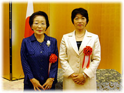 永坂会長（左）、吉田委員長（右）