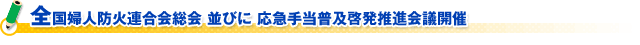 全国婦人防火連合会総会並びに応急手当普及啓発推進会議開催